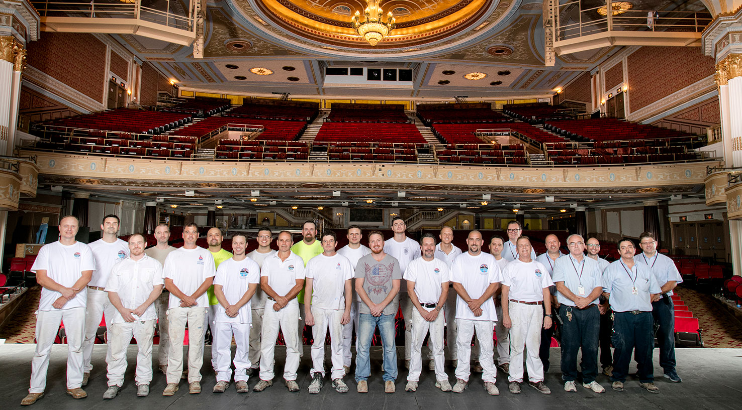 paint crew at Cleveland's State Theatre, 2015