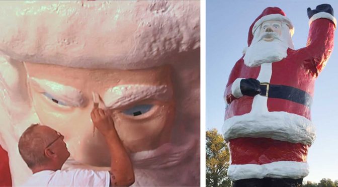 Indiana Contractor Revives a Larger-Than-Life Santa