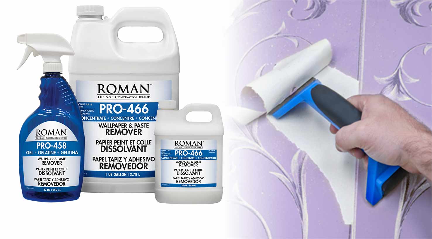 Roman PRO-458 Wallpaper and Paste Remover Gel Spray