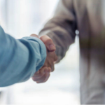 Stock art of shaking hands