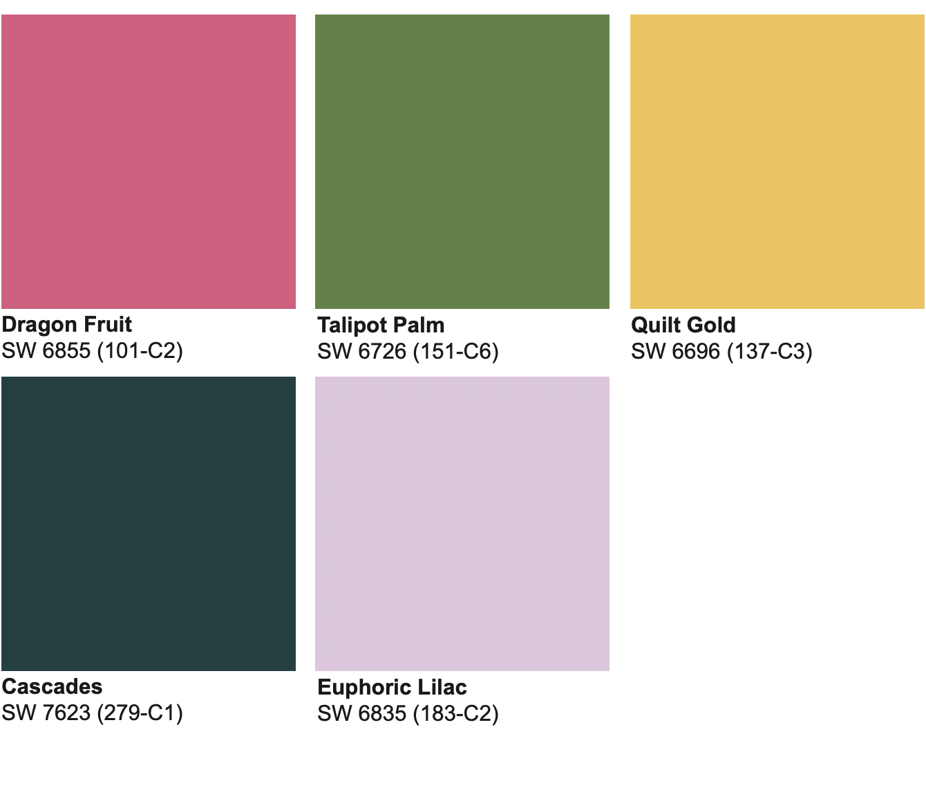 Colormix Paradox palette commercial colors