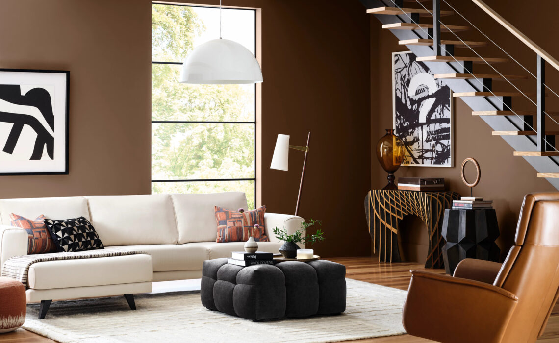 Room painted with Grounded SW 6089