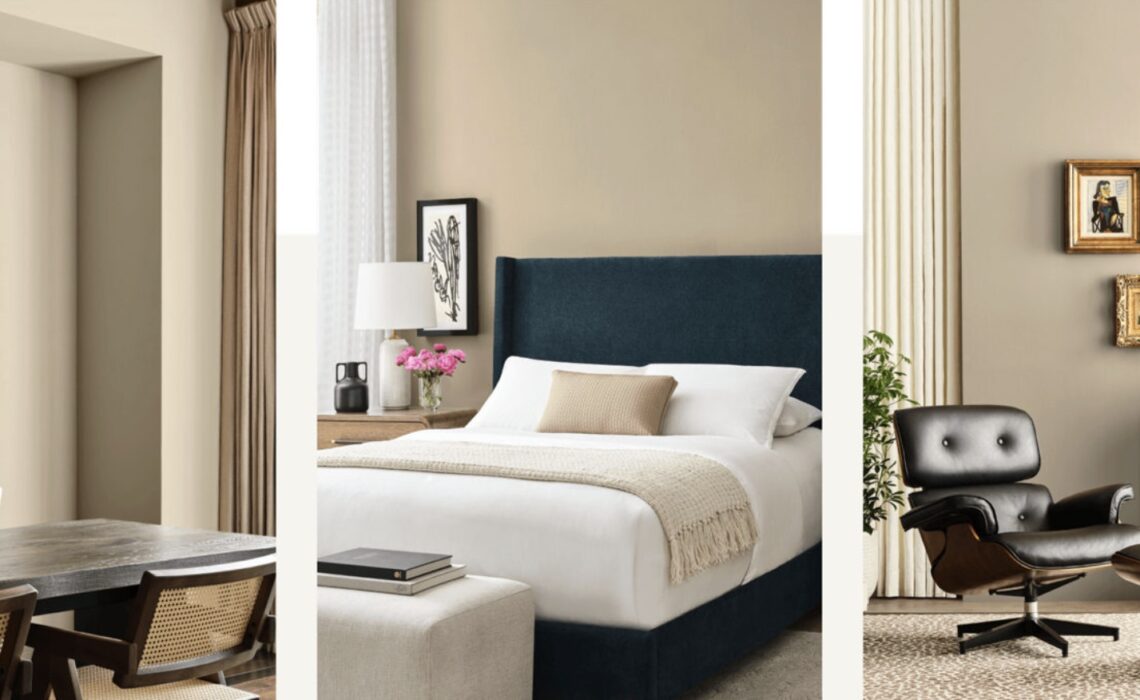 Three rooms painted with Universal Khaki SW 6150