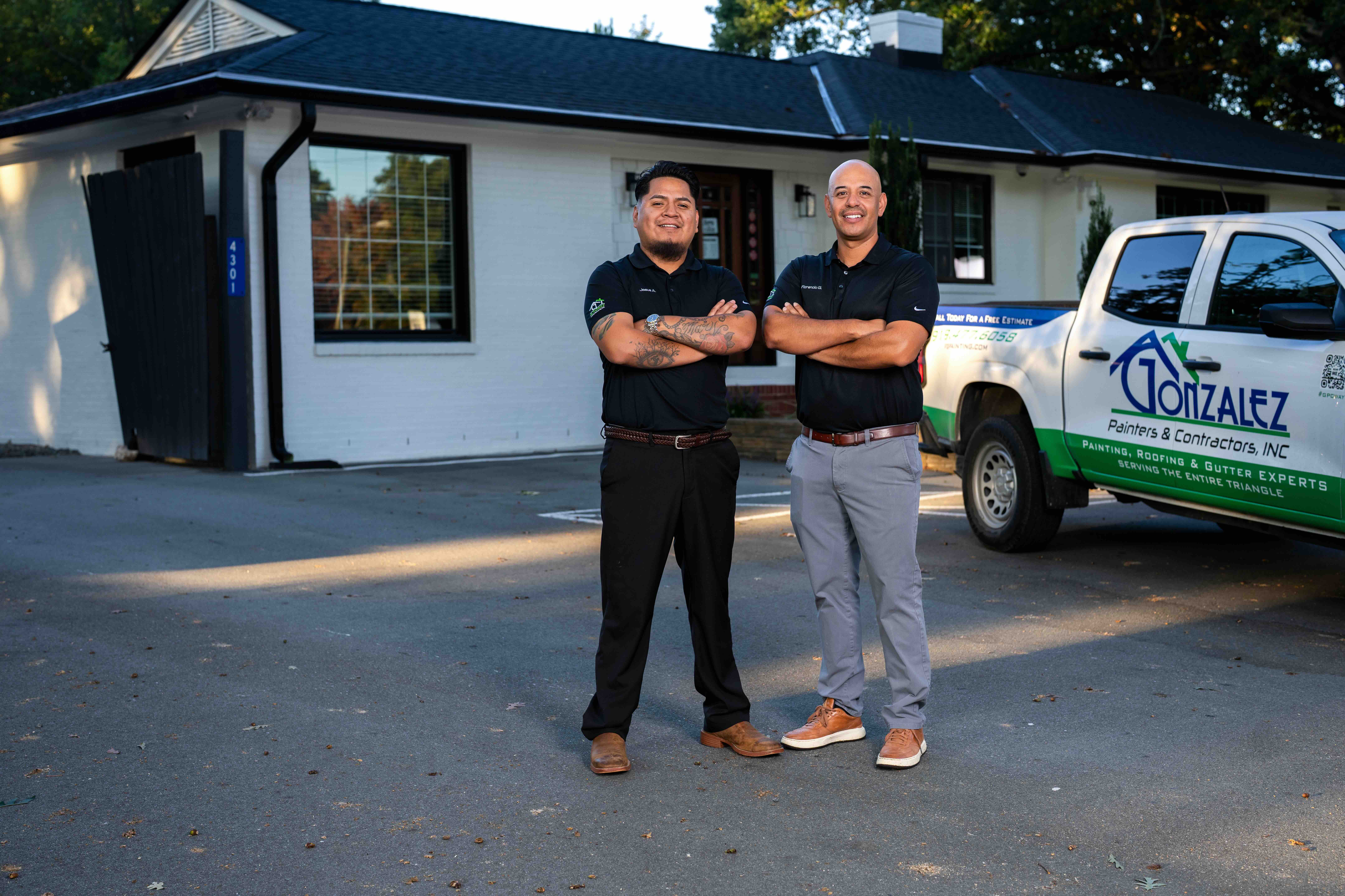 Jesus Avendano (left) and Florencio Gonzalez of Gonzalez Painters and Contractors