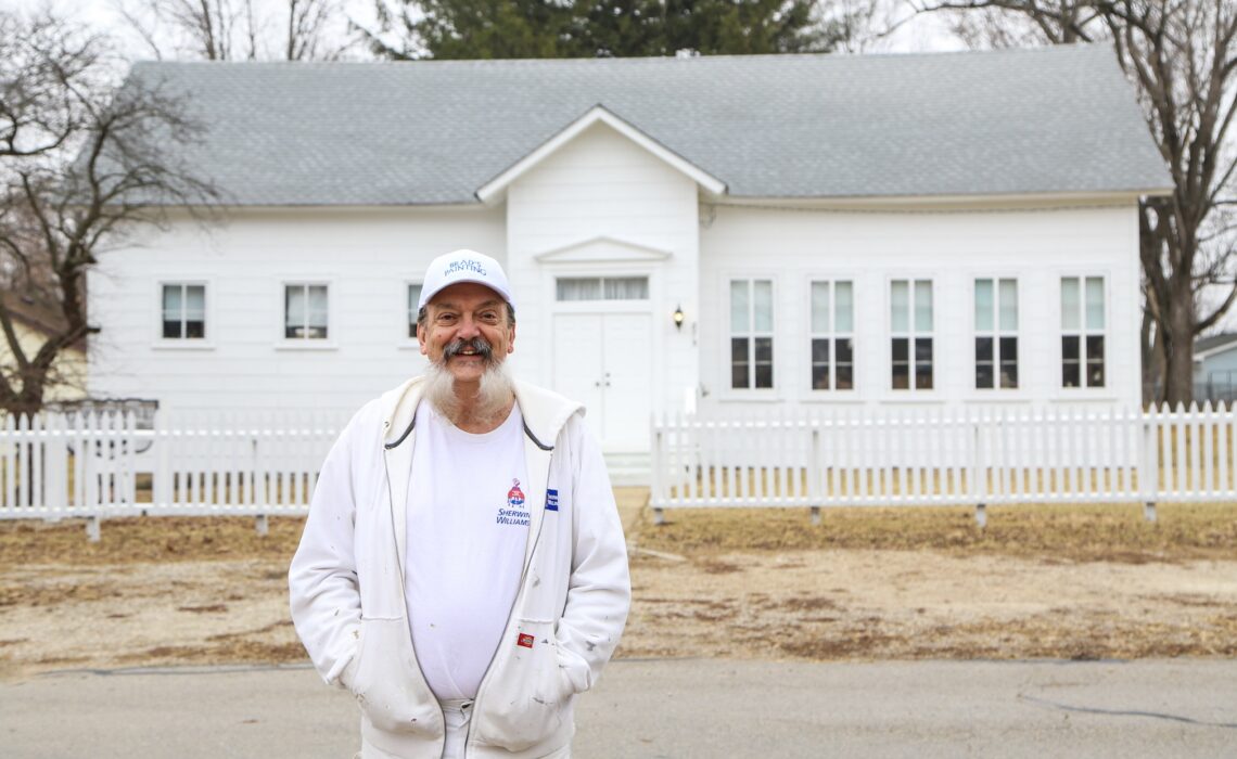 Portrait of Illinois painting contractor Brad Bueschel by Lori Cora