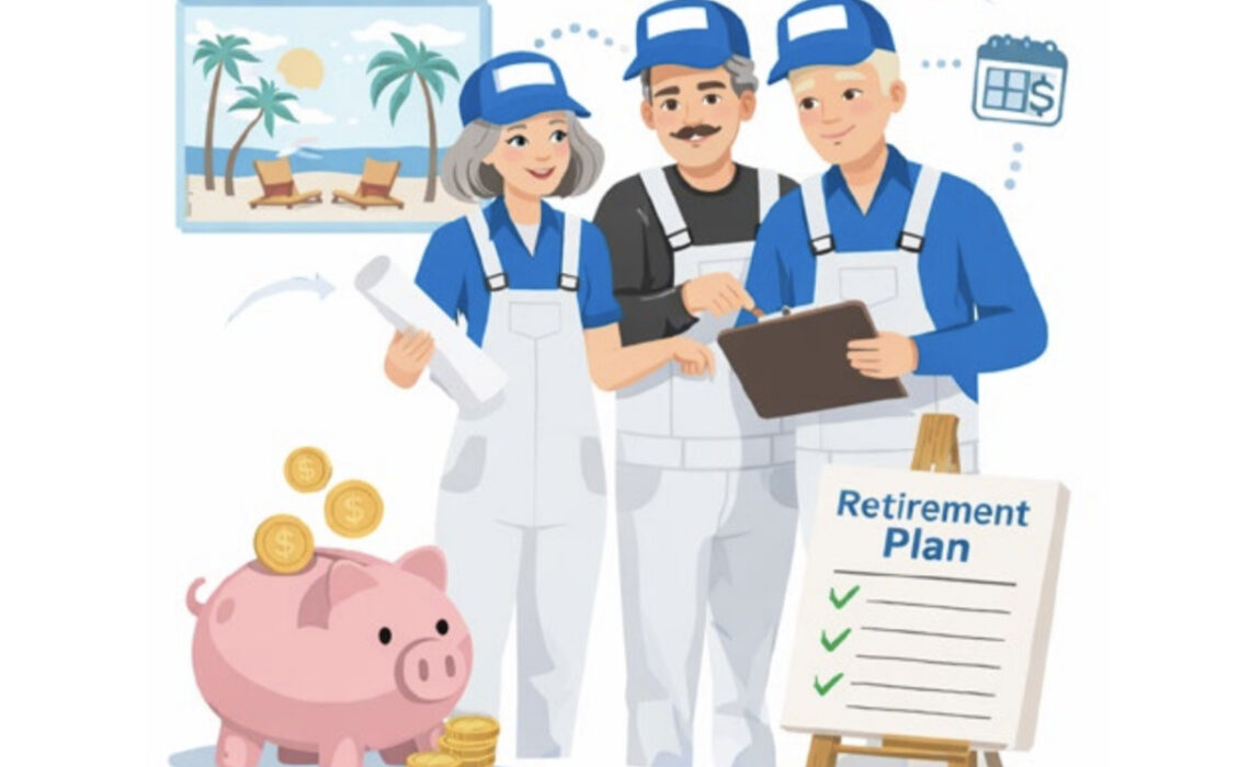 Pro painters retirement illustration